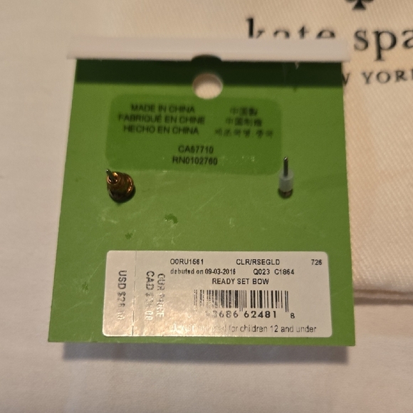 Kate Spade Metallic Bow Earrings - Picture 4 of 4